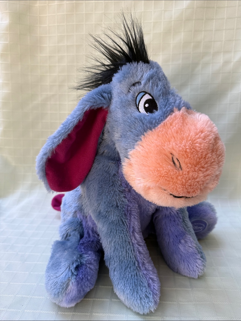 Disney Vintage Blue/Purple & Pink Eeyore Plush Stuffed Animal